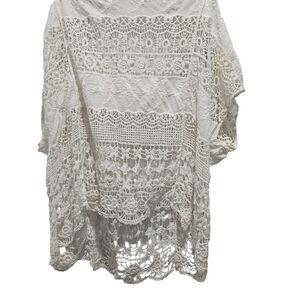 White Crochet Lace Short Sleeve